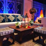 blue Moroccan theme party