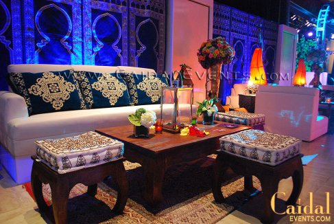 blue Moroccan theme party