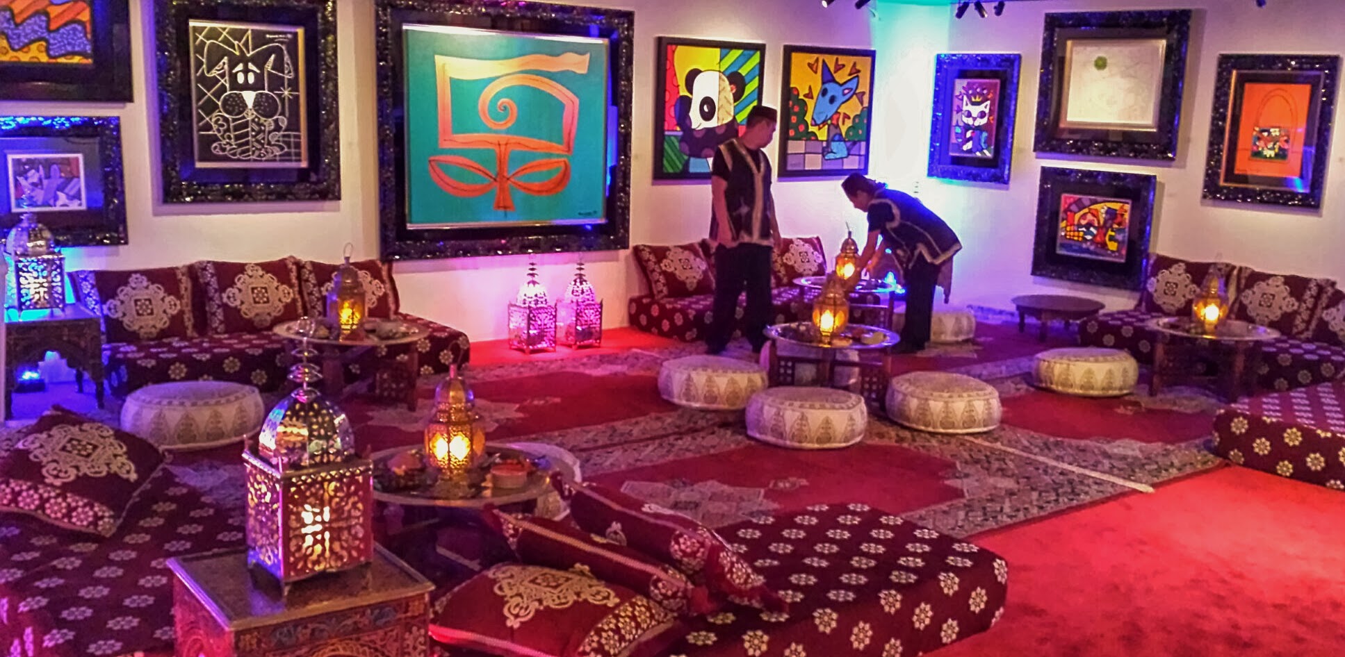 Moroccan Themed Birthday Party in Britto's Art Gallery, South Beach Miami